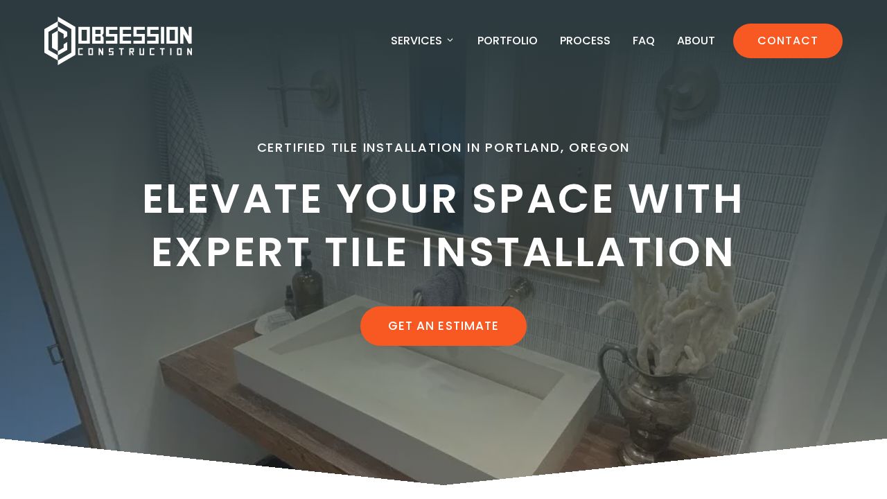Obsession Construction website homepage