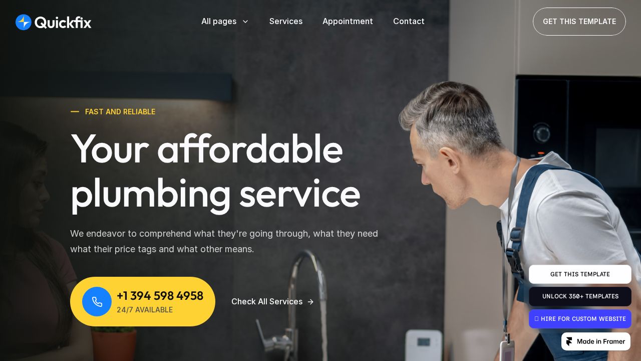 QuickFix website homepage