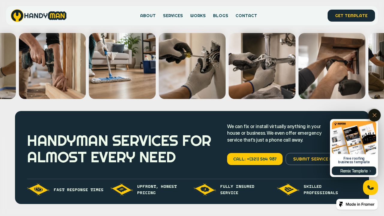 Handy website homepage